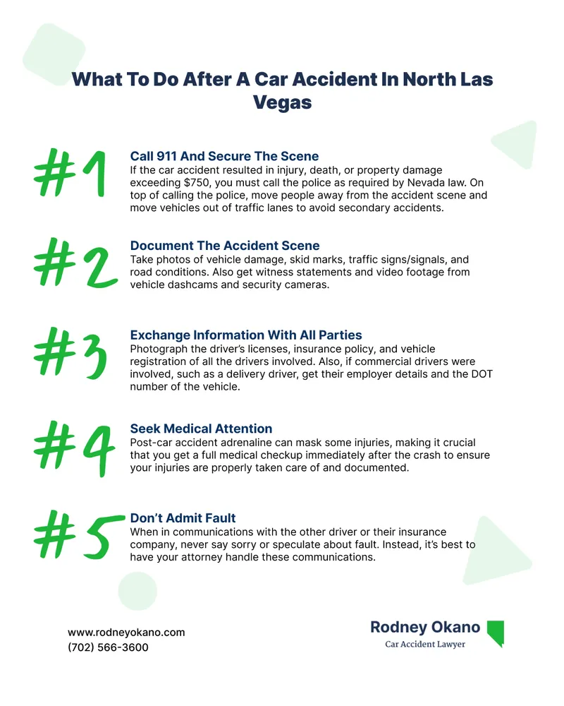 5 things to do right away a car accident in North Las Vegas
