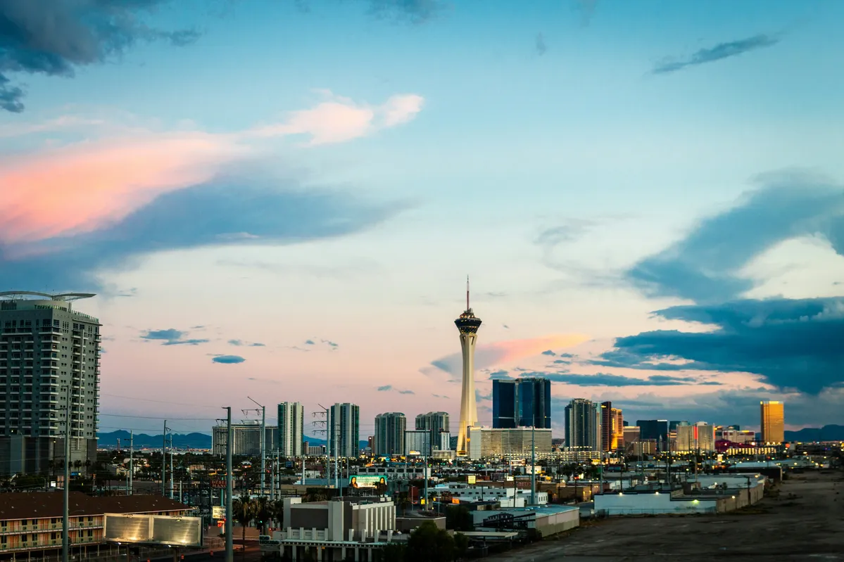 Image of downtown Las Vegas with the STRAT in it