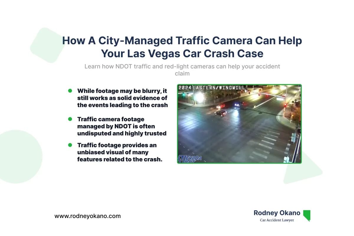 Infographic on how traffic cameras can help your Las Vegas car accident case